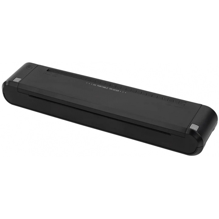 Imprimantă termică portabilă, reîncărcabilă, A4, Netum P808, neagră