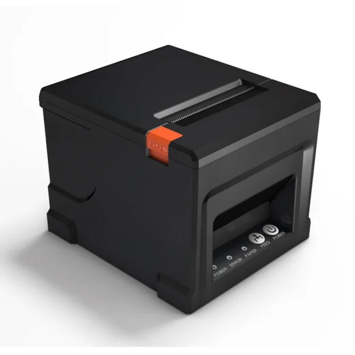 Imprimanta termica portabila, 58mm, Bluetooth 4.0, viteza de 90mm/s, portocalie, 11x8,8x4,1cm