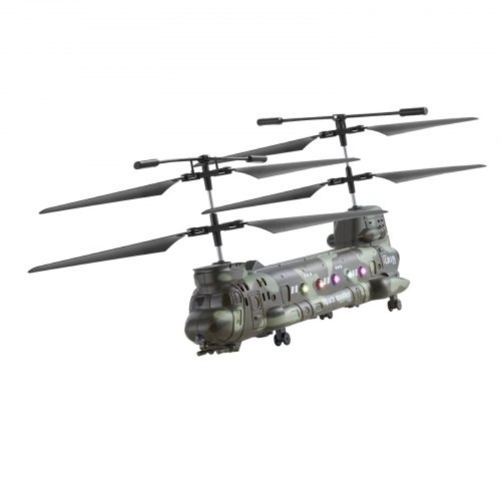 Elicopter RC VEVOR, 2.4GHz, 3.5 canale, timp de zbor 20 minute, cu LED-uri, pentru copii de 8 ani si peste