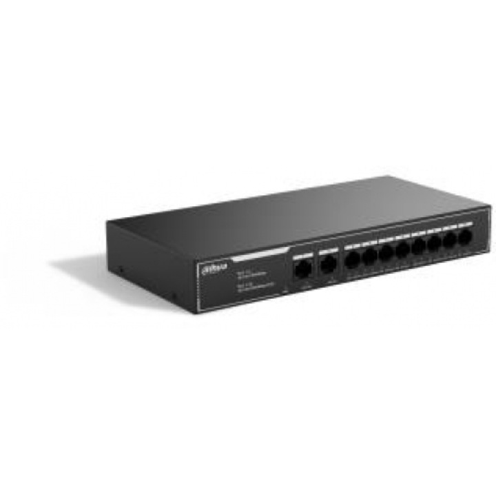 Switch DAHUA 10-Port Gigabit PoE, 8-Port PoE, fara management