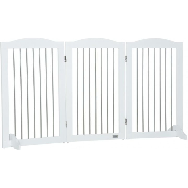 Usa de siguranta pentru caini PawHut, forma ajustabila, 154x80x30cm, alb