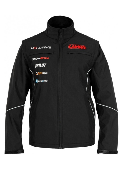 Geaca barbati, Lampa, neagra, cu maneci detasabile