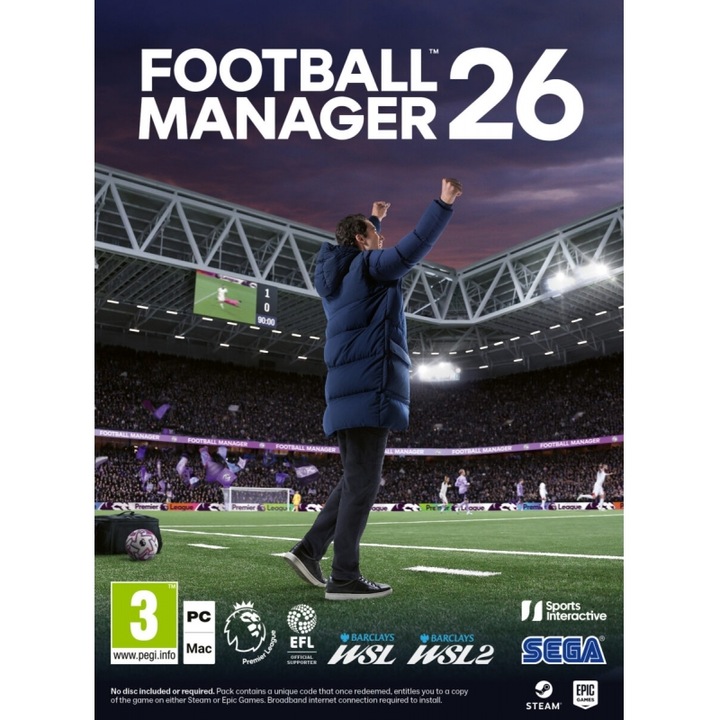 Football Manager 2026, SEGA, joc PC, cod in cutie, limba greaca