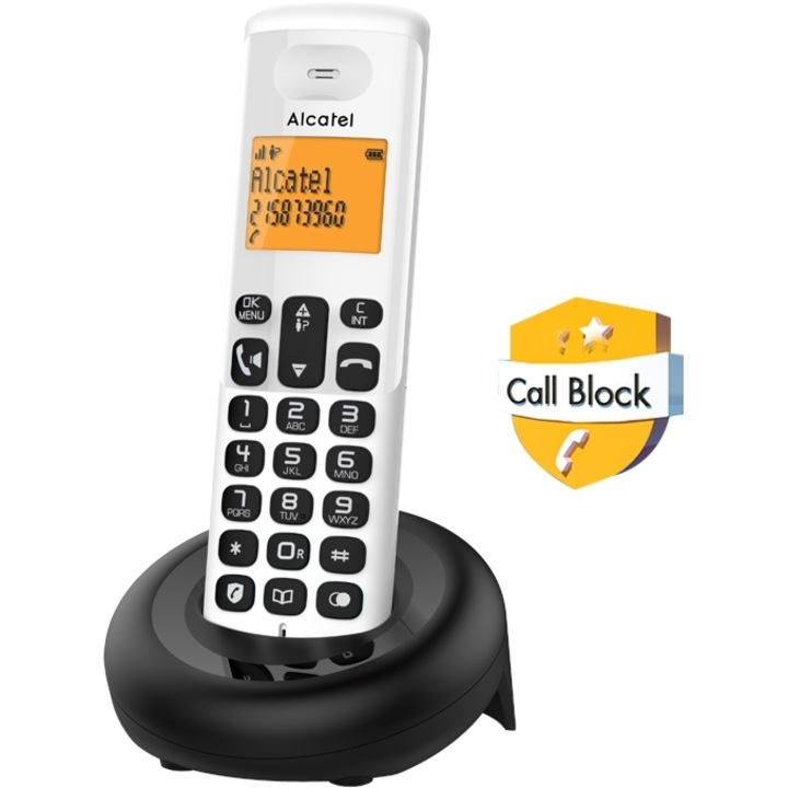 Telefon fara fir Alcatel E260, alb