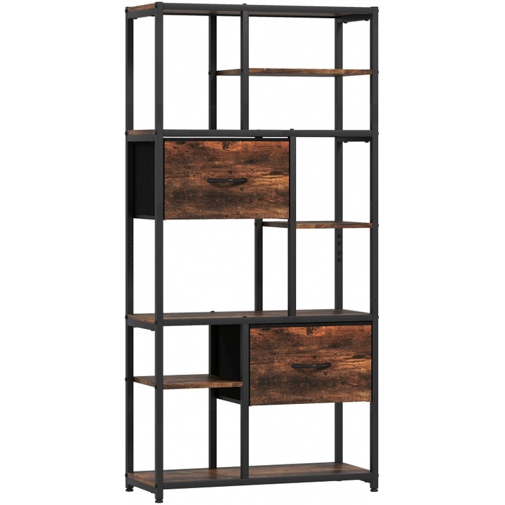 Raft depozitare, Homcom, Maro/Negru, Otel