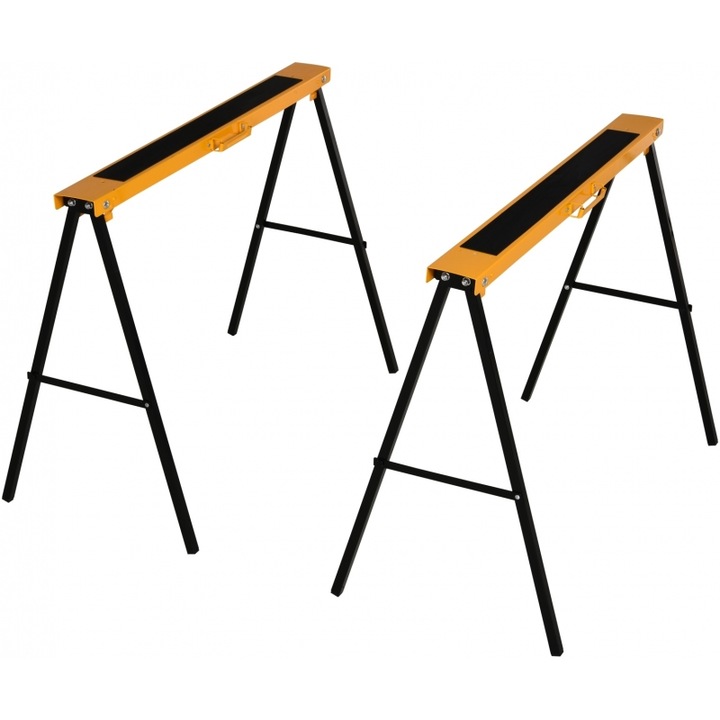 Masa de lucru HOMCOM, portocalie si neagra, 99,5x50x78cm, capacitate 125kg