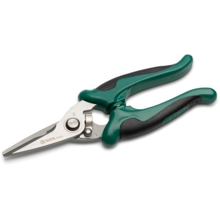 Foarfeca de electrician multifunctionala SATA, pentru taiere precisa, verde