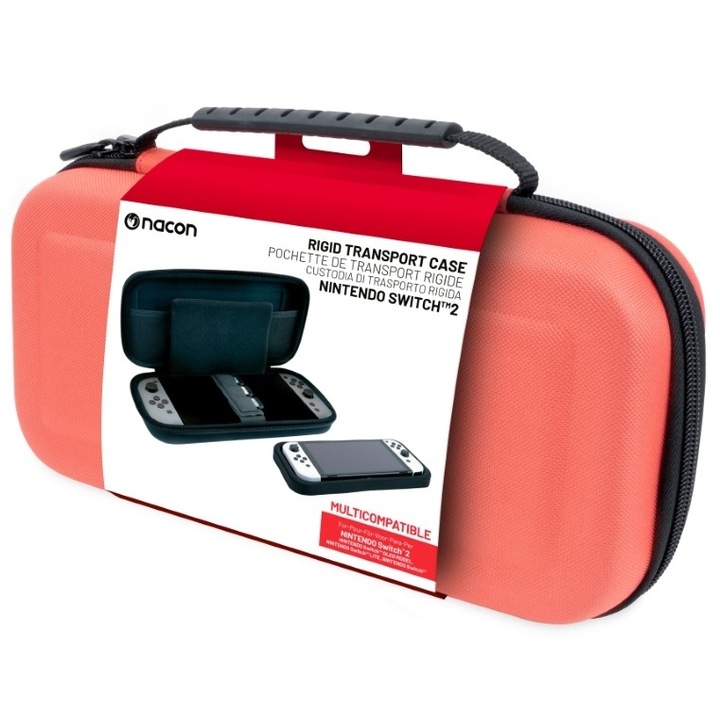 Punga de calatorie NACON pentru Nintendo Switch 2, rosu pastel