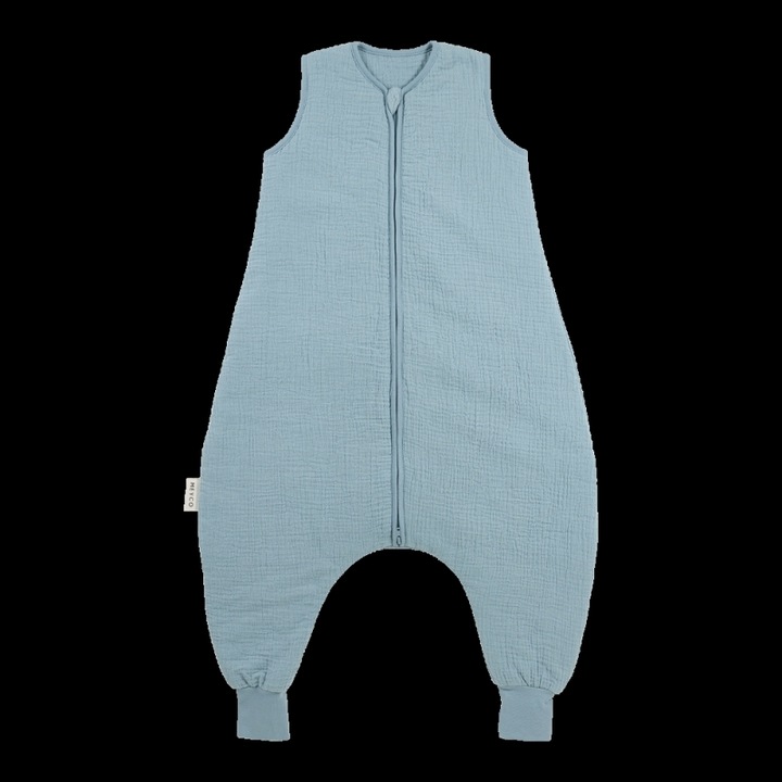 Sac de dormit bebe Meyco, Ypnosakos 2.0, 100% bumbac, jeans albastru, 92cm