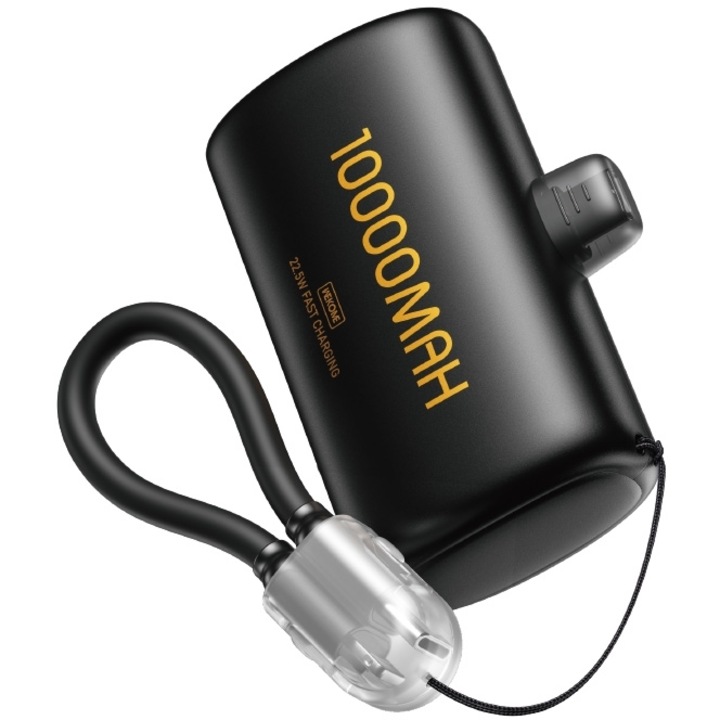 Baterie externa, WK, 10000mAh, PD 22,5W USB-C/Lightning, negru