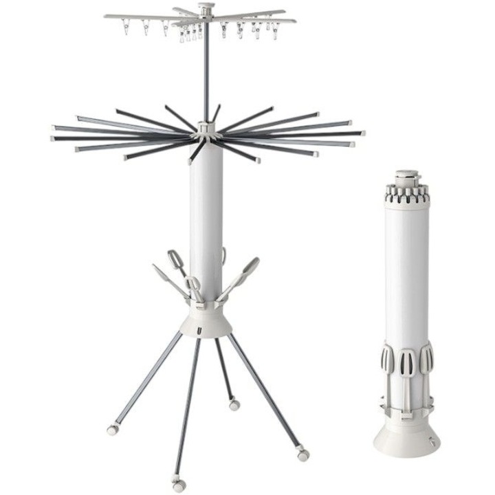 Uscator de rufe cu roti, Tradesor, Alb