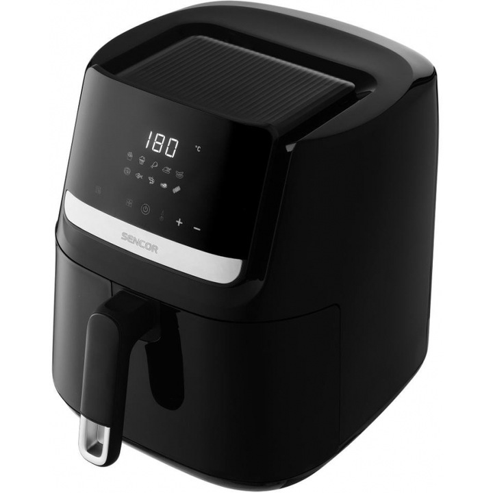 Friteuza cu aer cald Nedis 3 kilograme temporizator 30min neagra