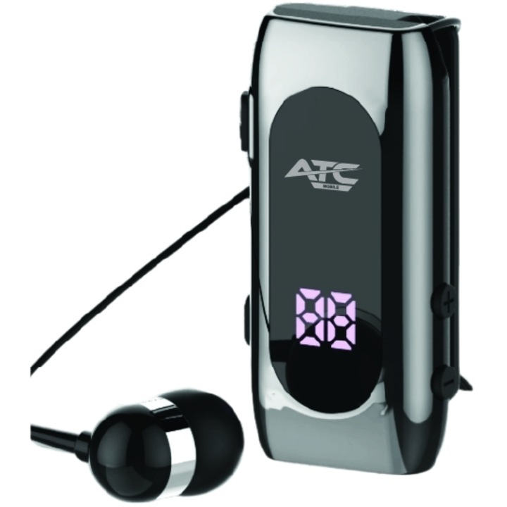 Casti Atc ATC-BT10 Bluetooth, negru, retractabile