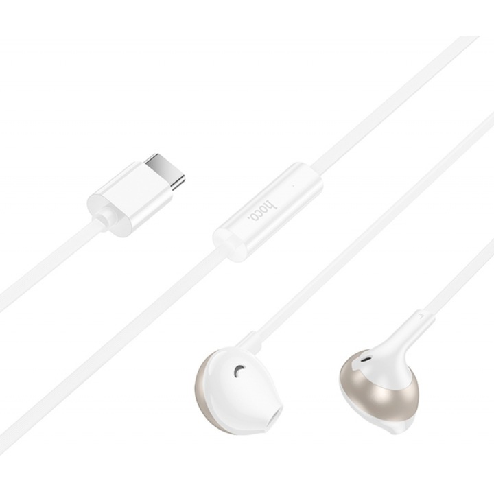 Casti cu fir Hoco M115 Sagacious Hi-Fi Stereo cu microfon, USB-C, 1.2m