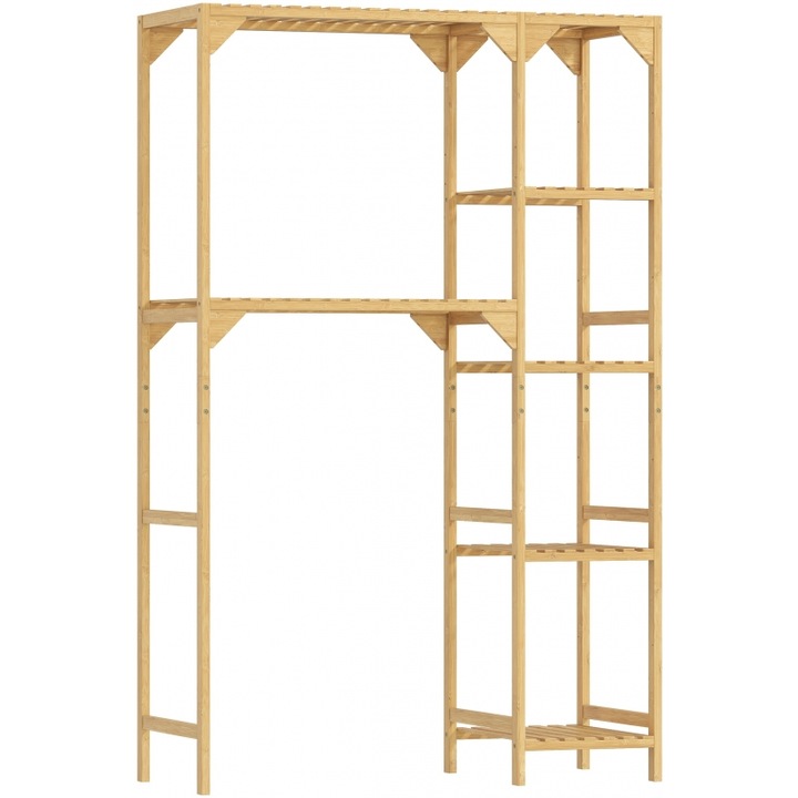 Raft pentru masina de spalat, dimensiuni multiple, lemn bambus