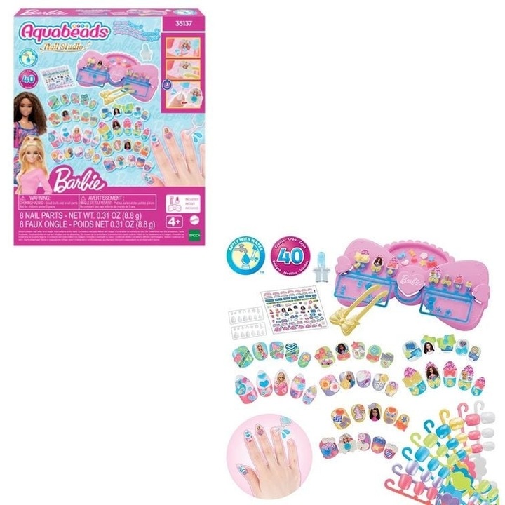 Set Aquabeads Barbie Kit Designer Unghii 35137