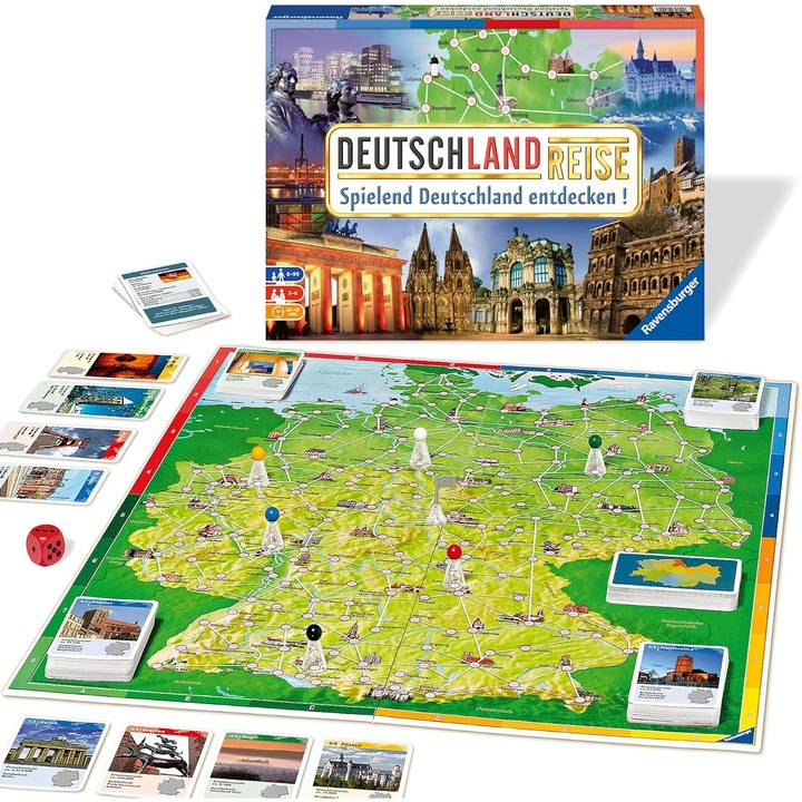 Ravensburger Társasjáték Utazás Németországon Keresztül (Német Nyelvű)