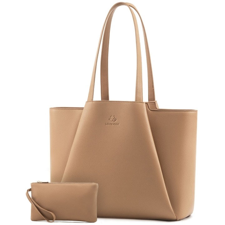 Set geanta dama Lovevook 15,6'', culoare camel