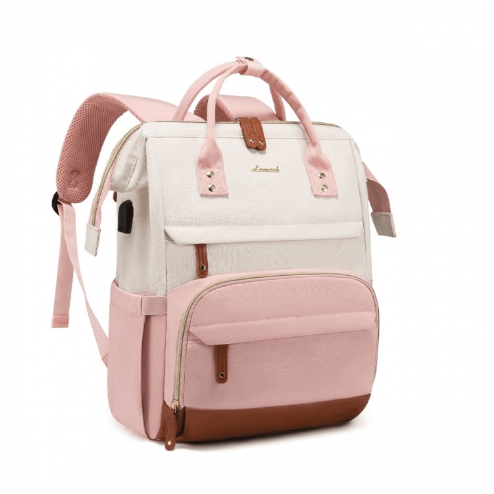 Geanta laptop Lovevook 15,6'', bej/roz