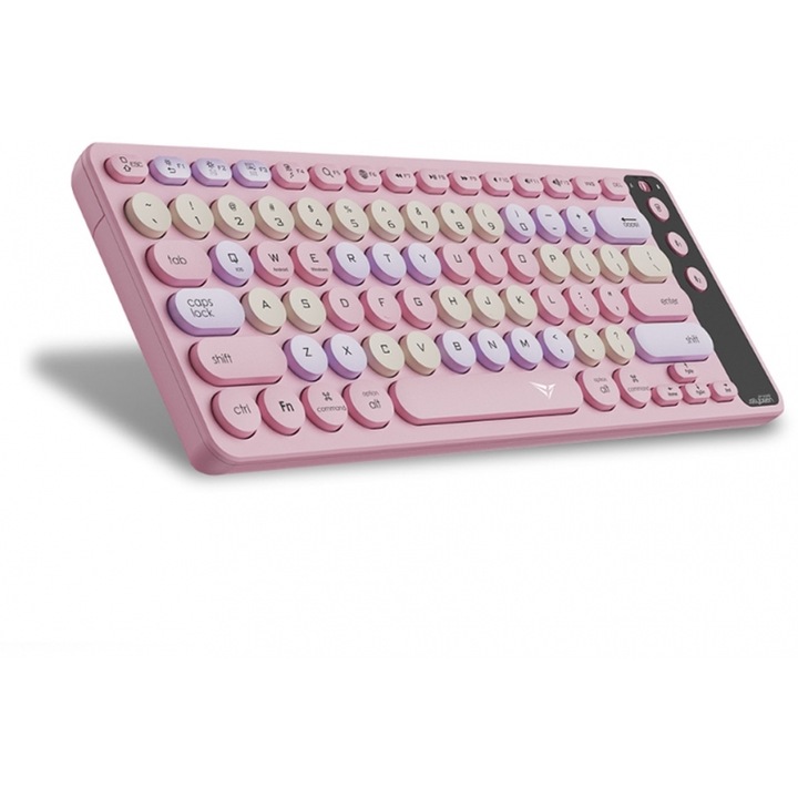 Tastatura mecanica fara fir Royal Kludge RGB, switchuri brown RK837-black