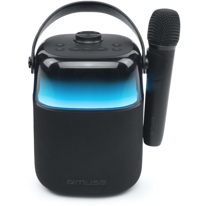 Boxa Portabila MUSE Echeio Karaoke M-520KA, Bluetooth, 2 caracteristici, culoare neagra
