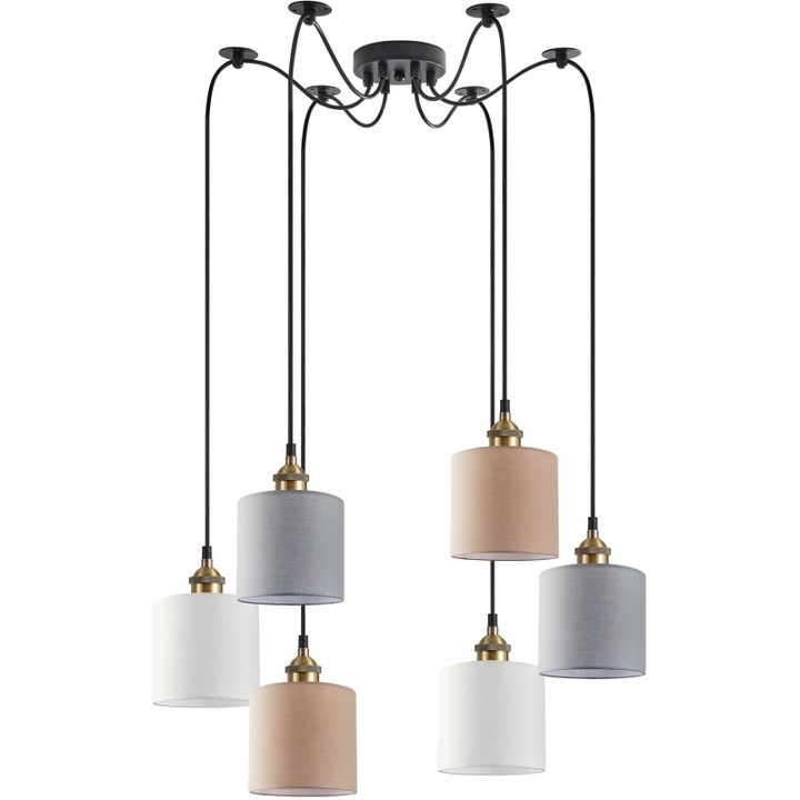 Lustra Bellota MAGNUM FLEX alb, gri, maro, dimensiuni 77-9031