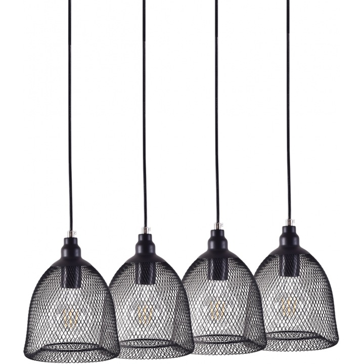 Lustra Bellota ZOLA, negru mat, 151-20-4, 4 becuri