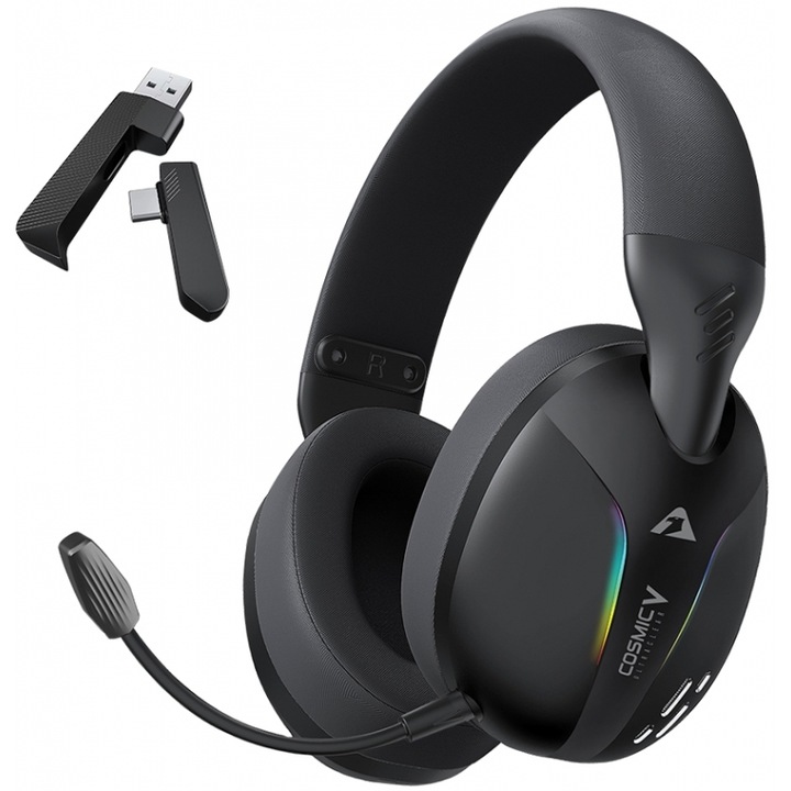 Casti PC ARMAGGEDDON TRIMODE COSMIC V, ultraclar, culoare neagra