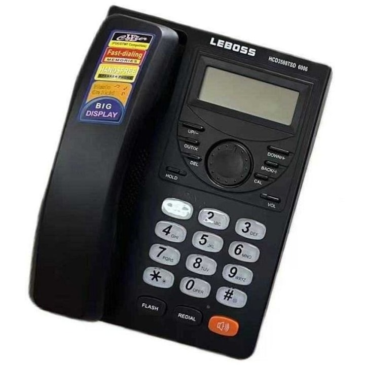 Telefon cu fir Tradesor 6006, negru