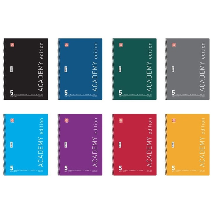 Caiet Typotrust Academy Tetradio Spiral A4, 5 teme, 4545-11