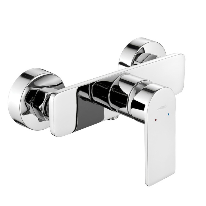 Baterie natryskowa scienna Serta, crom lucios, ceramica 35 mm, clasa de debite S, montare standard