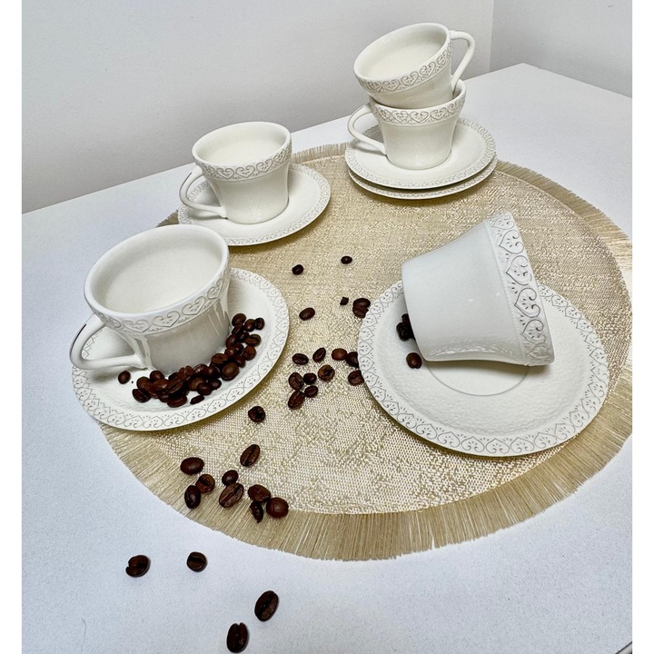 Set complet - 6 cesti si 6 farfurioare