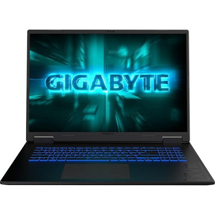 Laptop Gaming Gigabyte A18 3VH, AMD Ryzen 7, 16GB, 1TB, nVidia RTX 5060, 18 inch, Negru