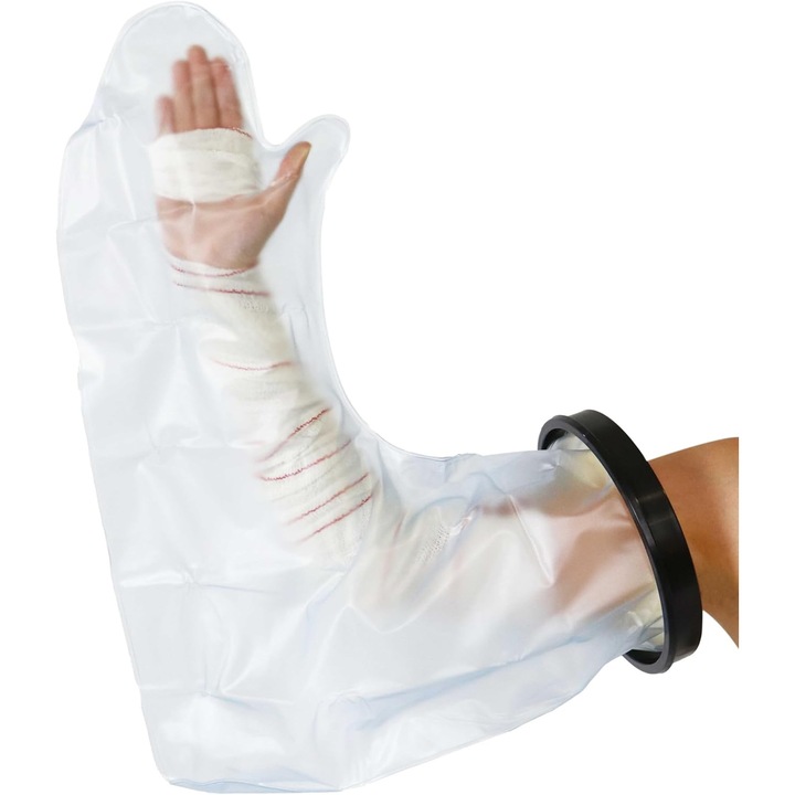 Protecție impermeabilă pentru brat, KMINA, reutilizabilă, transparentă, 95cm