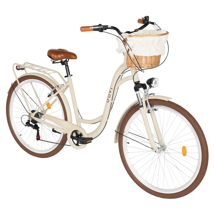 Bicicleta dama Davi Maria Aluminiu, 28″, 160-185 cm, 7 viteze, Maro Cafeniu