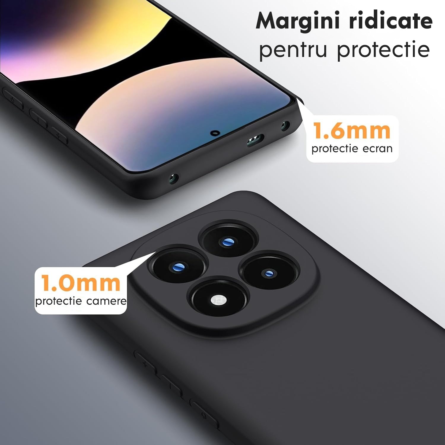 Husă telefon Xiaomi Redmi Note 15 Pro Plus 5G/Daden Silicon SoftFlex, Albastru închis, Ultra Slim, Protecție sporită
