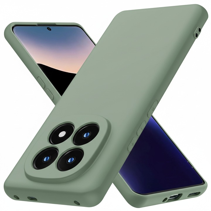 Husa pentru Xiaomi Redmi Note 15 5G / Note 15 4G / Poco M8 5G Daden® Silicon SoftFlex, Ultra Slim, Protectie sporita, Interior de microfibra, Verde matcha