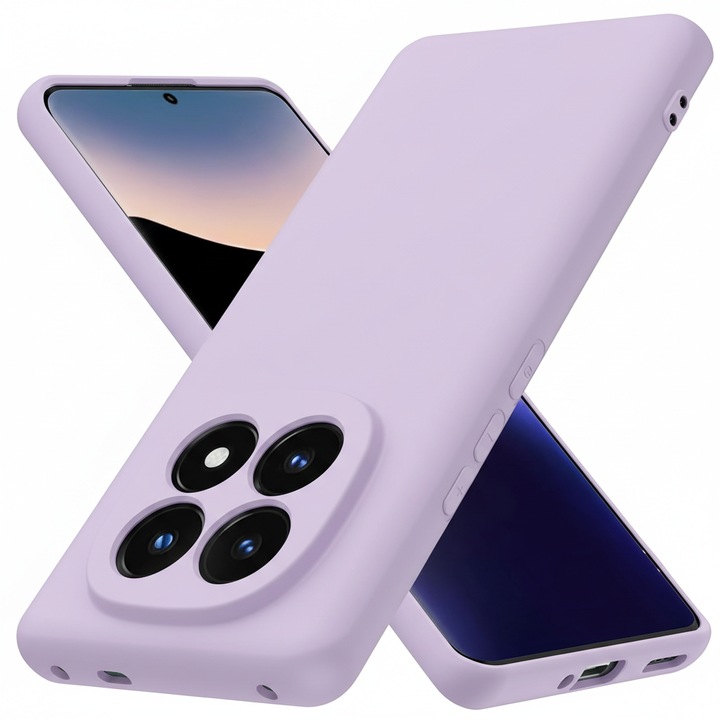 Husa pentru Xiaomi Redmi Note 15 5G / Note 15 4G / Poco M8 5G Daden® Silicon SoftFlex, Ultra Slim, Protectie sporita, Interior de microfibra, Mov deschis