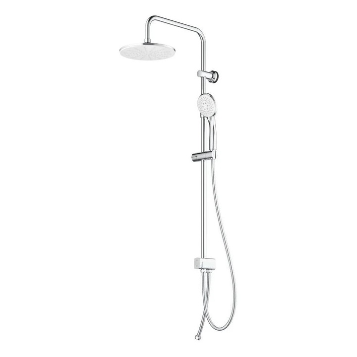 Sistem de dus LIVARNO home, Coloana cu cap de dus fix efect ploaie si para de dus mobila, (Cromat)