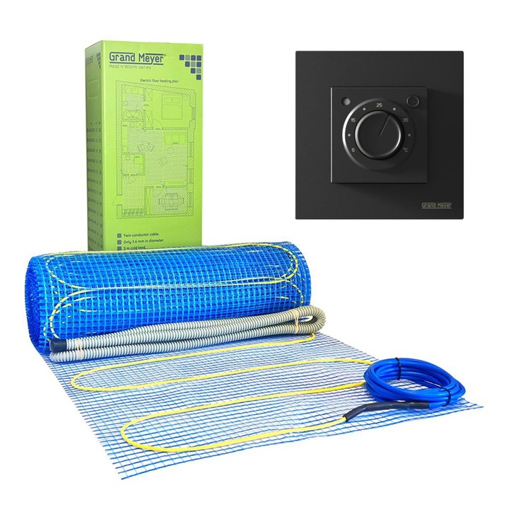 Kit incalzire in pardoseala 3,5 m2, 170 W/m2 + termostat MST-9n