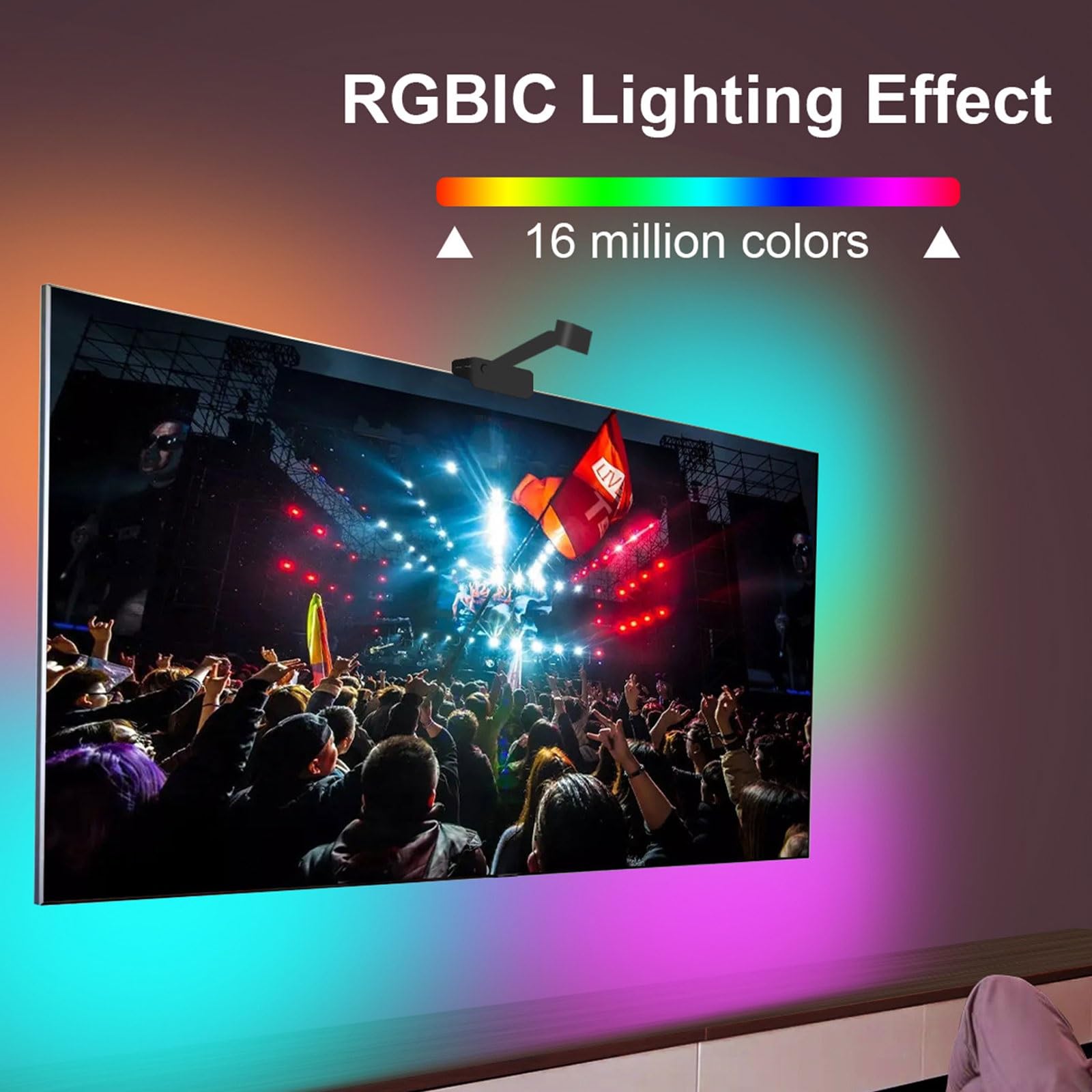 Ulamp Excitat® LED TV лента RGBIC 3.8 м с 1080P камера, синхронизация на ...