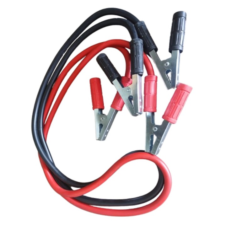 Set cabluri pornire 3000AMP, lungime 4M, 12/24V, pentru autoturisme, autocamioane, utilaje, clesti metalici