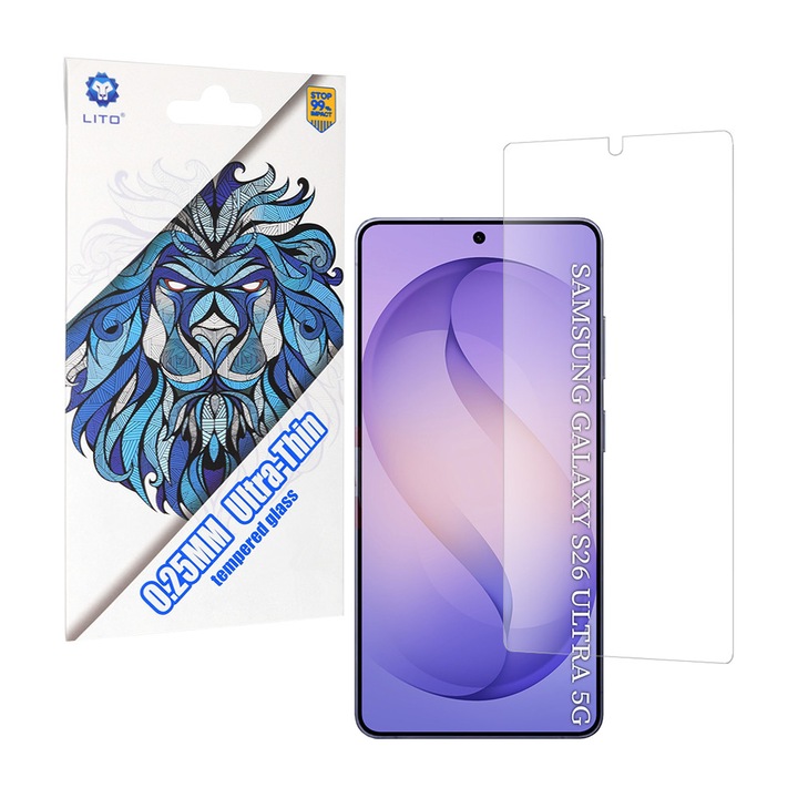 Folie pentru Samsung Galaxy S26 Ultra, Full display, Sticla, Lito, Transparenta