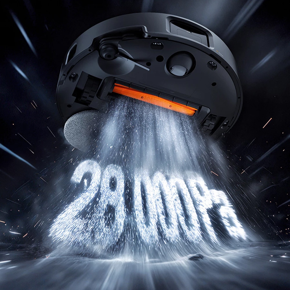 Aspirator Robot cu Mop, 28000Pa, Statie, Navigatie, Rezervor XL, Mi Home App, Deerma X90 Ultra, Negru