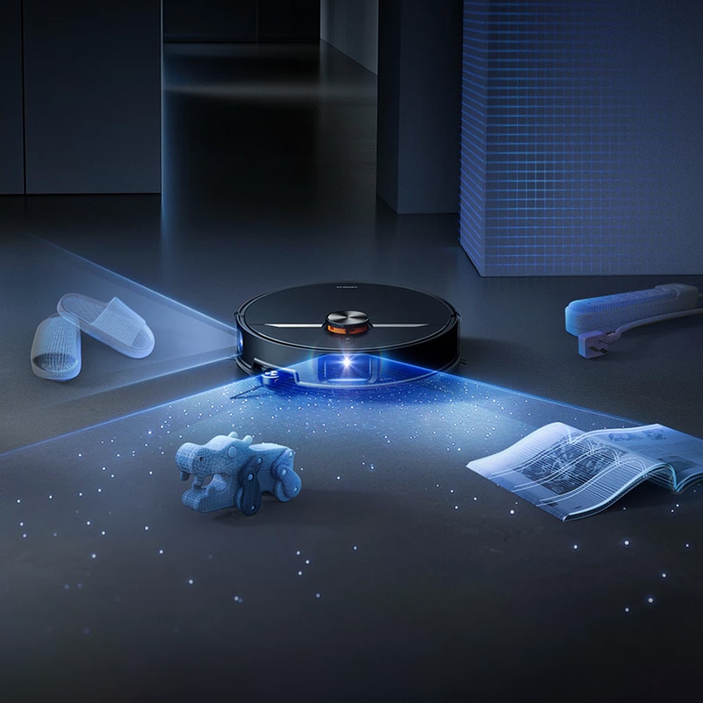 Aspirator Robot cu Mop, 28000Pa, Statie, Navigatie, Rezervor XL, Mi Home App, Deerma X90 Ultra, Negru