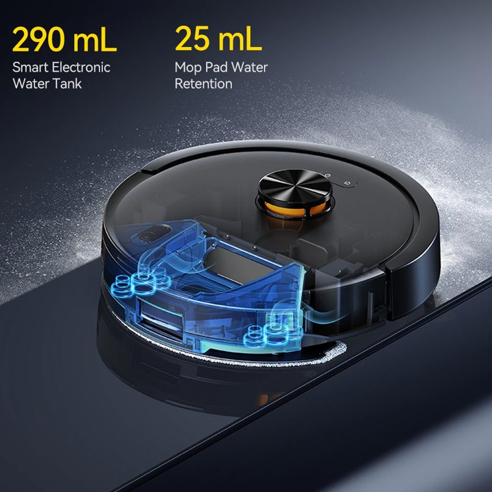 Robot Aspirator, Mop, 13000Pa, Statie, Navigatie Laser, Mi Home App - Deerma (S30) - Black