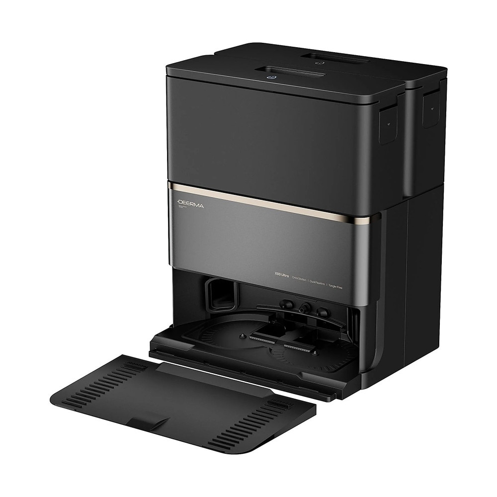 Robot aspirator, Mop, 23000Pa, Statie, Navigatie Laser, Mi Home App - Deerma (X80 Ultra) - Black