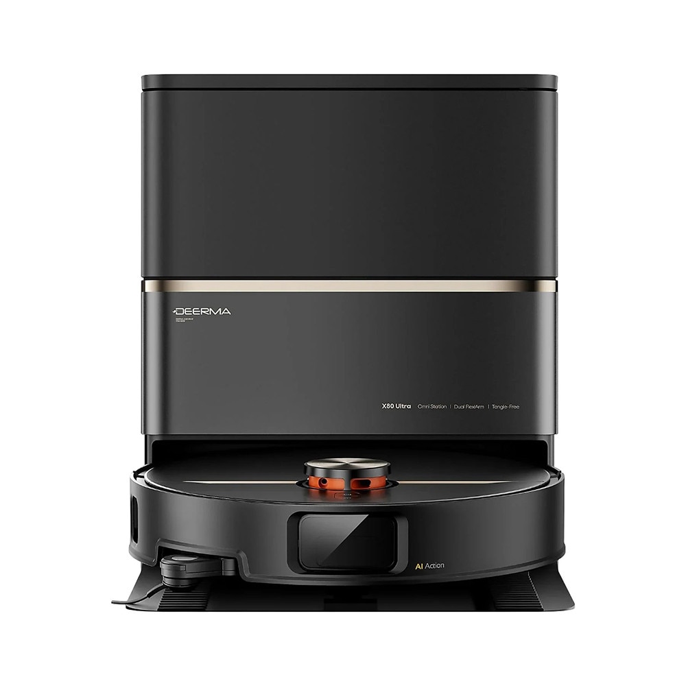Robot aspirator, Mop, 23000Pa, Statie, Navigatie Laser, Mi Home App - Deerma (X80 Ultra) - Black