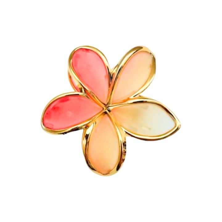 Cleste de par, clama pentru par, agrafa, model floare thailandeza, floare hawaiana, 8cm