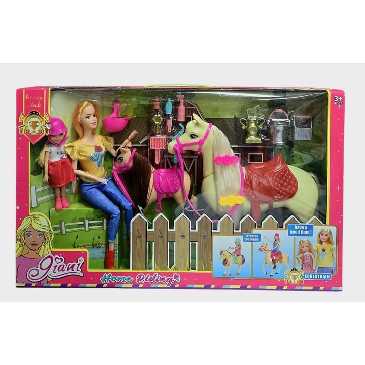 Descopera o papusa delicata, perfecta pentru joaca si imaginatie! Setul include o papusa mica si accesorii dragute, alaturi de caluti colorati